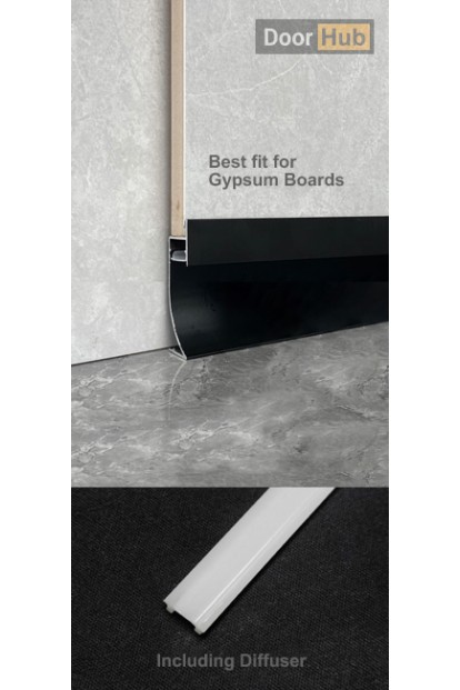 Curved LED Skirting 45mm for Developers| DoorHub UAE